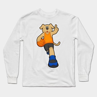 Dog as Basketball player with Basketball Long Sleeve T-Shirt